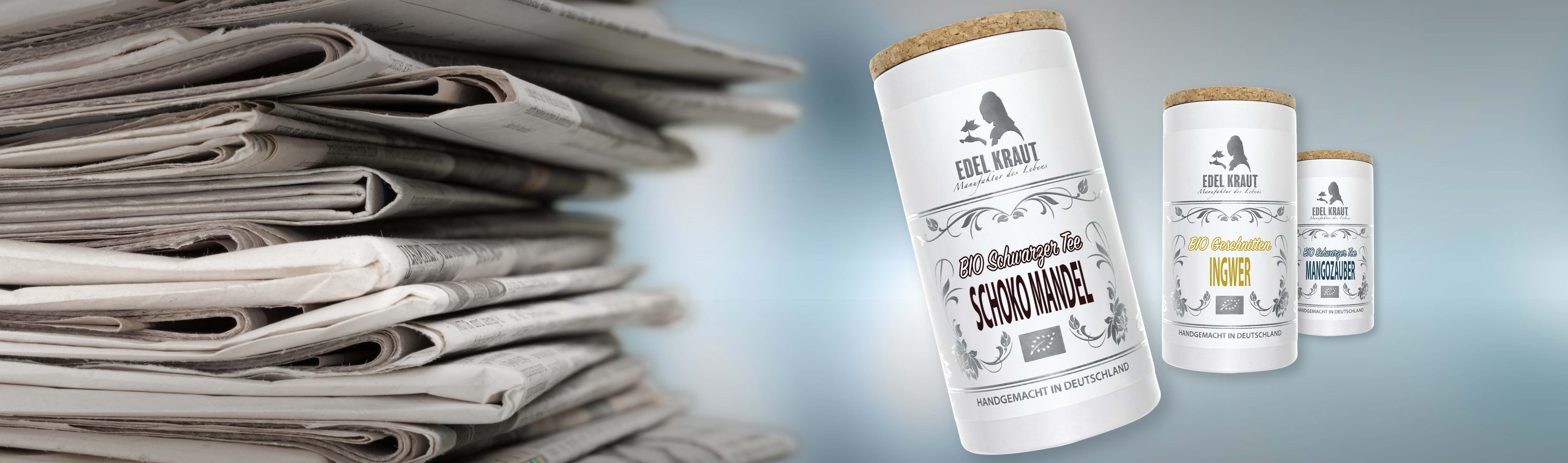 EDEL KRAUT in den Medien - redaktionelle Erwähnungen unserer BIO Gewürze, Kräuter und Tees aus der Manufaktur