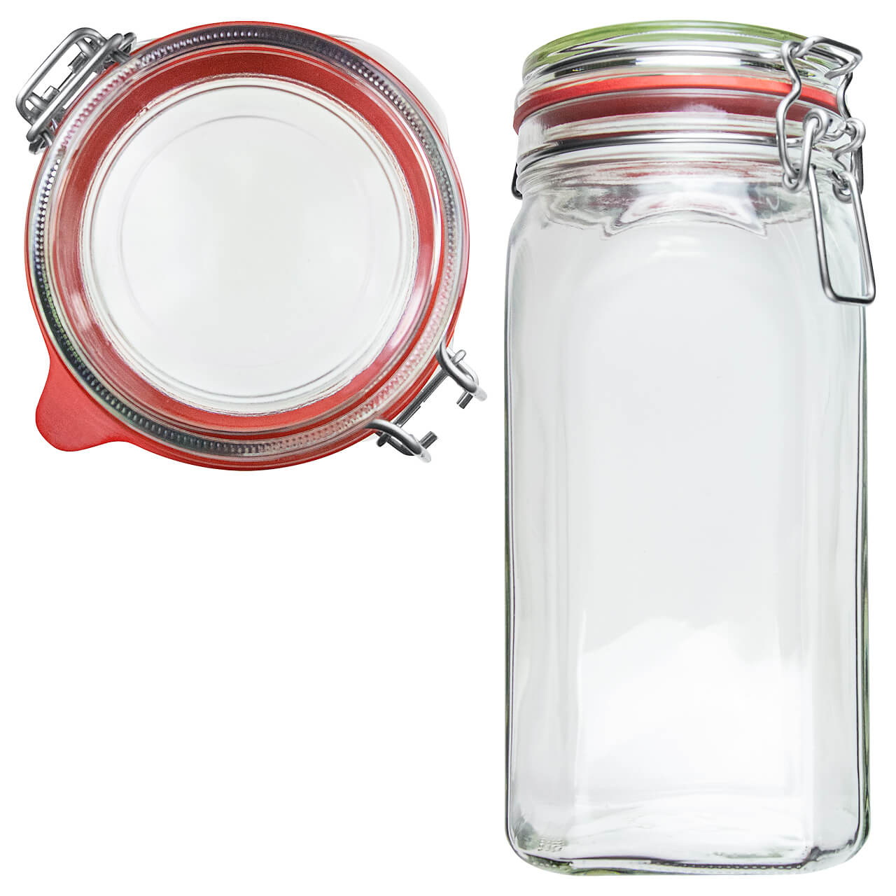 1500 ml Premium Vorratsglas | Einmachglas | Drahtbügelglas Vorratsglas 1500 ml