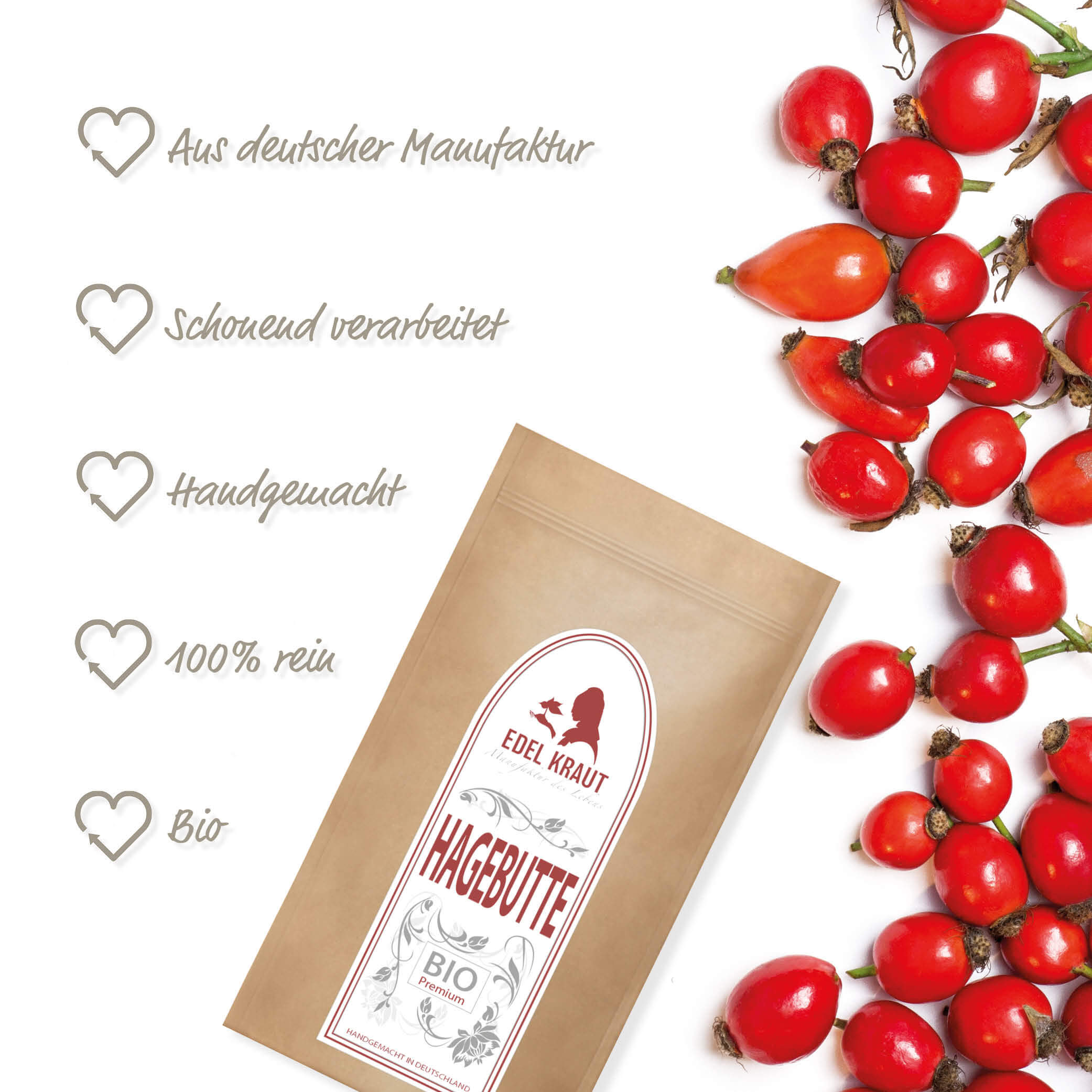 Hagebuttenschalen - BIO 250g Tüte bio-hagebutten-tee