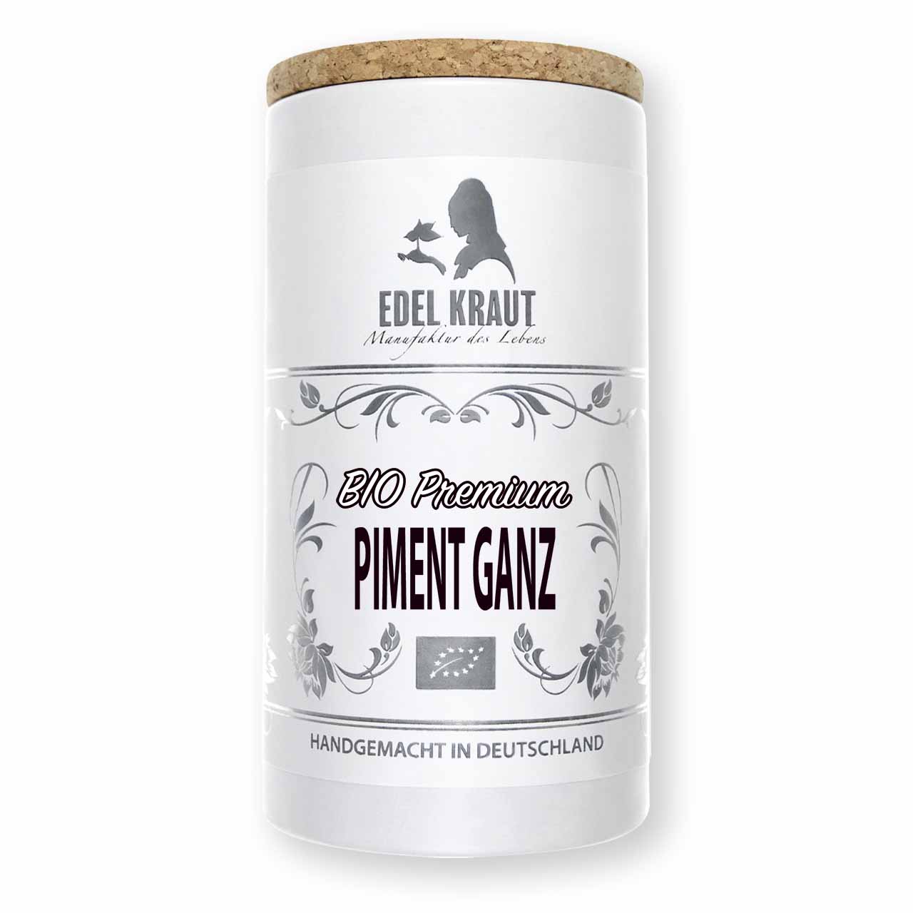 Premium BIO Piment von EDEL KRAUT - ganze Körner in der eleganten Gewürzdose, würzig warm und handgemacht Premium BIO Piment von EDEL KRAUT - ganze Körner in der eleganten Gewürzdose, würzig warm und handgemacht