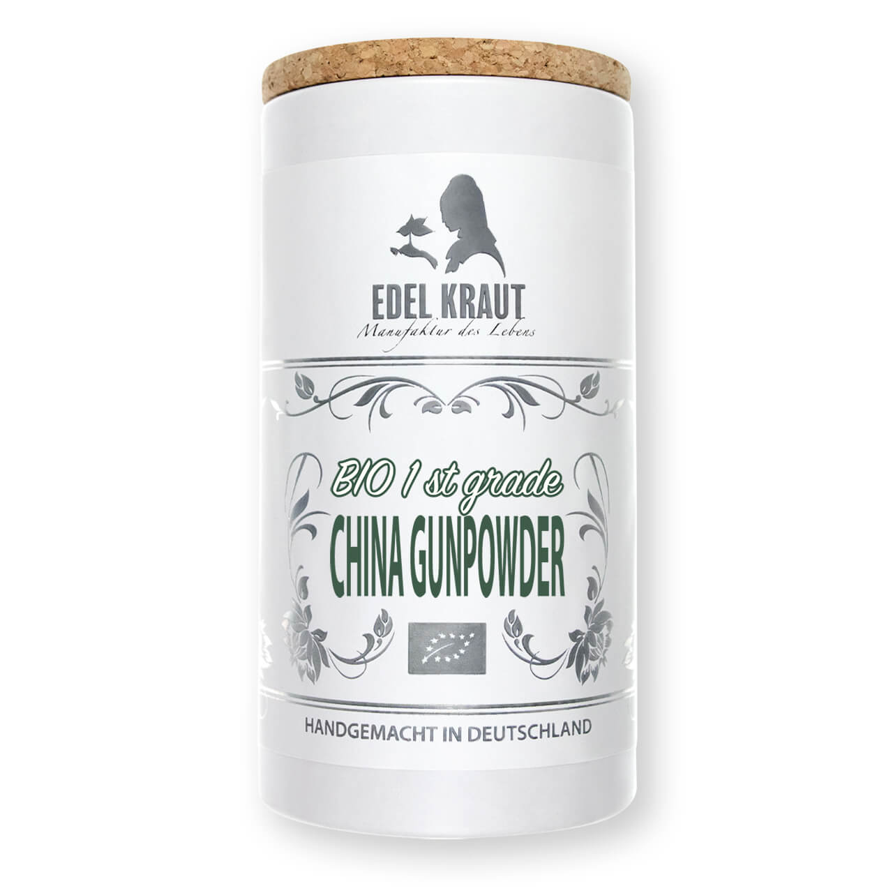 Grüner Tee Gunpowder in der Teedose von EDEL KRAUT Grüner Tee Gunpowder in der Teedose von EDEL KRAUT