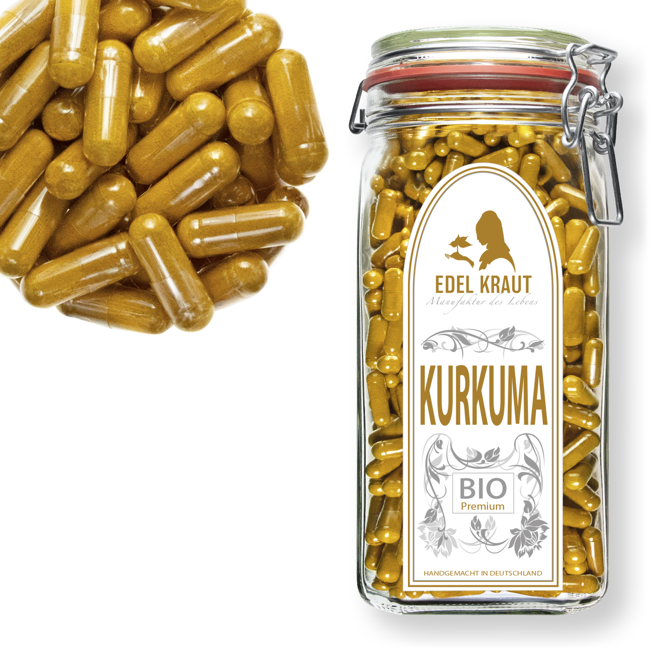 Bio Kurkuma Kapseln im XXL-Vorratsglas – Premium-Qualität von EDEL KRAUT Bio Kurkuma Kapseln im XXL-Vorratsglas – Premium-Qualität von EDEL KRAUT