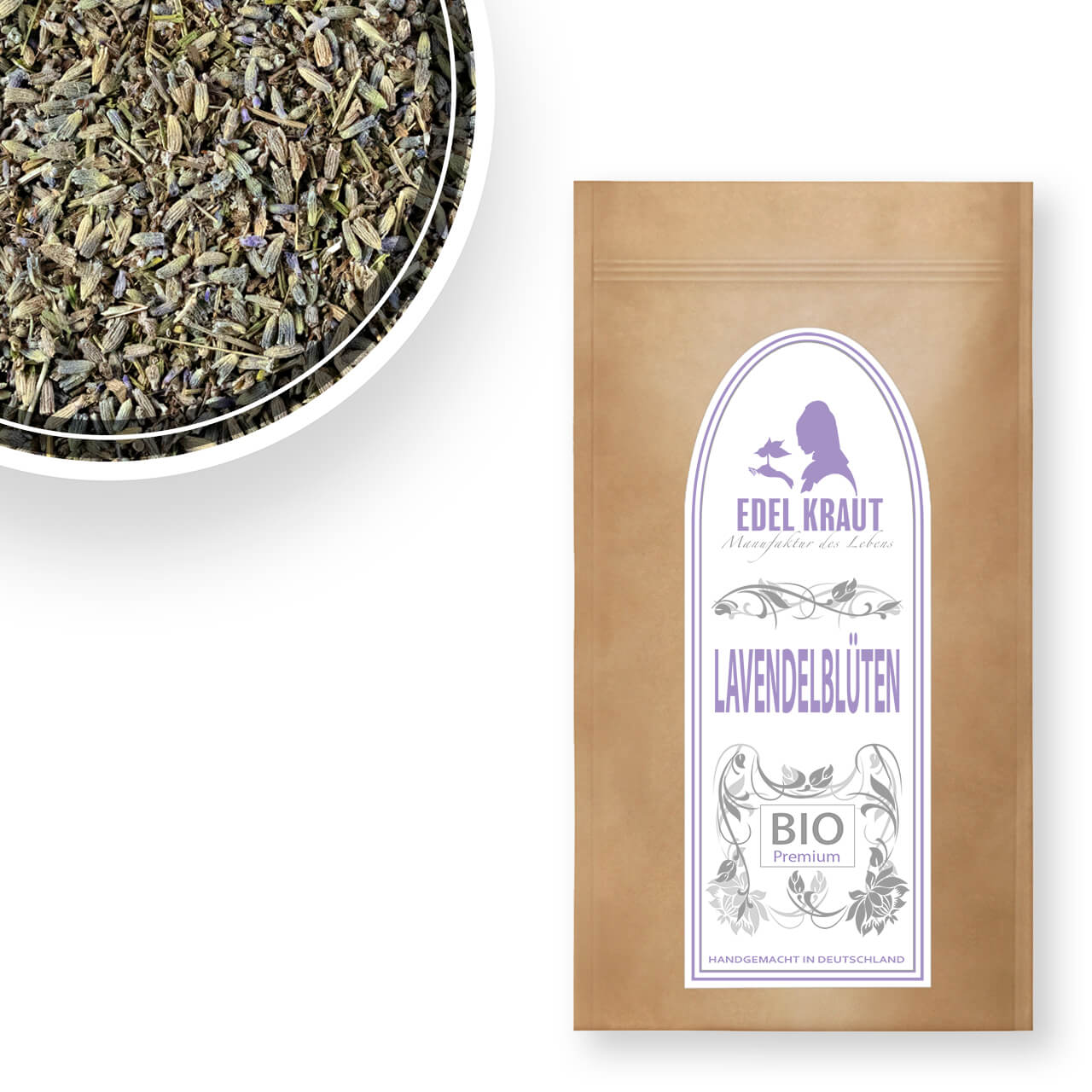 lavendelblueten-kaufen BIO Lavendelblüten kaufen - getrocknete Blüten in der EDEL KRAUT Tüte, Lavandula angustifolia