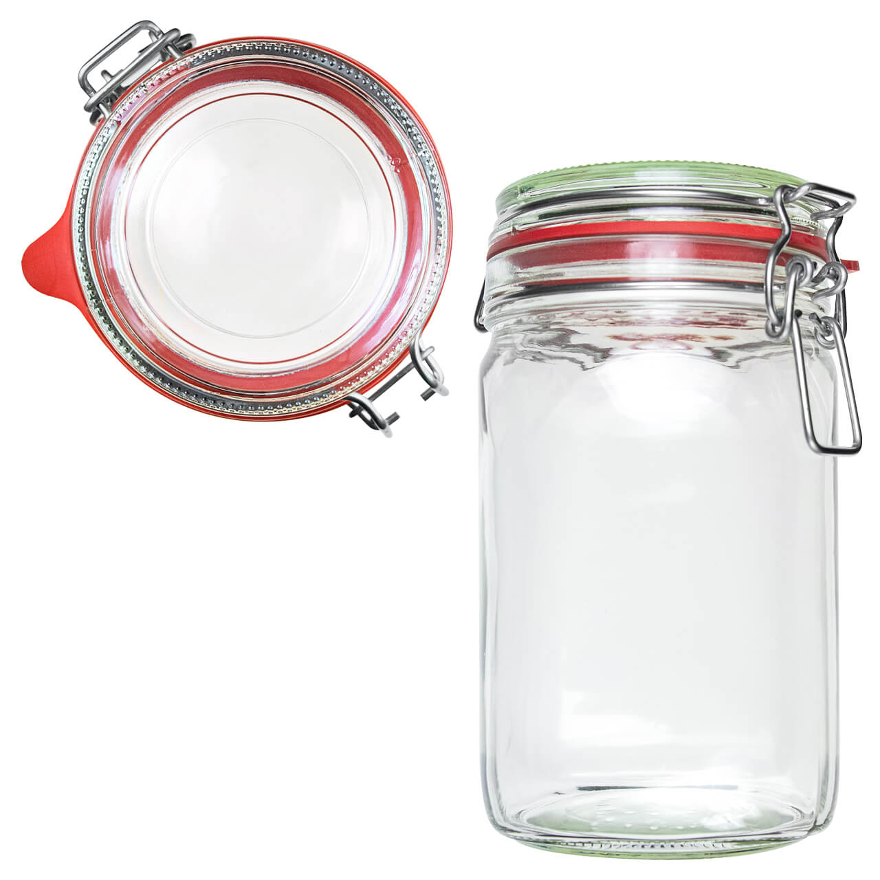 1100 ml Premium Vorratsglas | Einmachglas | Drahtbügelglas 1100 ml Premium Vorratsglas | Einmachglas | Drahtbügelglas