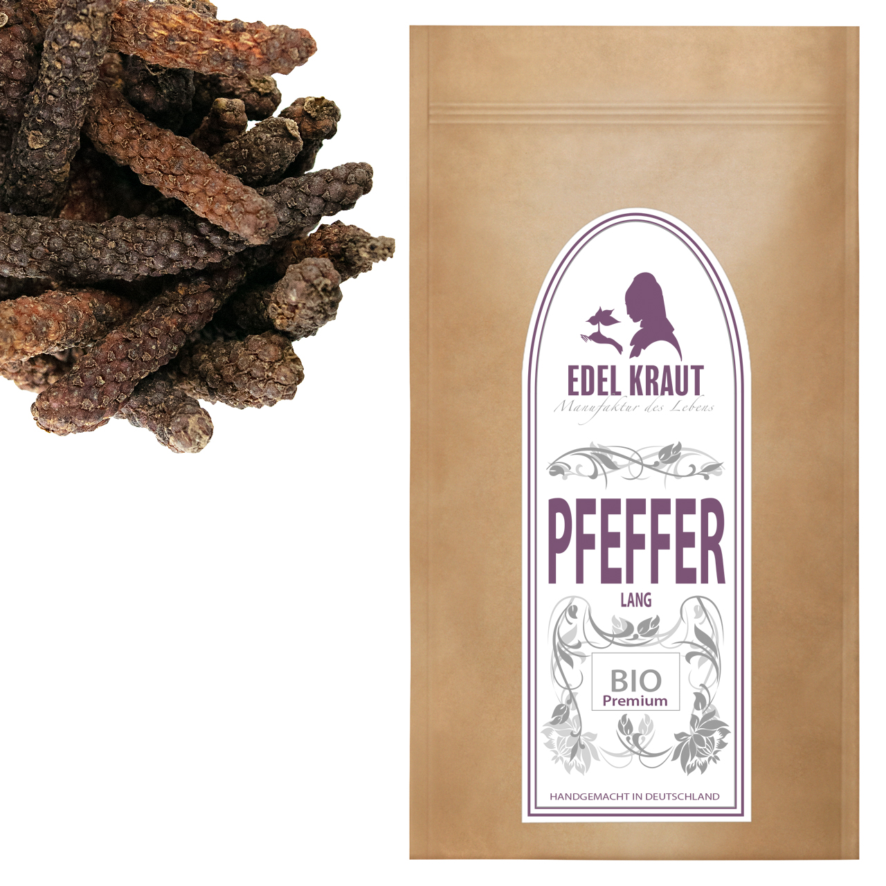 BIO Langer Pfeffer | Stangenpfeffer 250g Tüte Langer Pfeffer | Stangenpfeffer - BIO