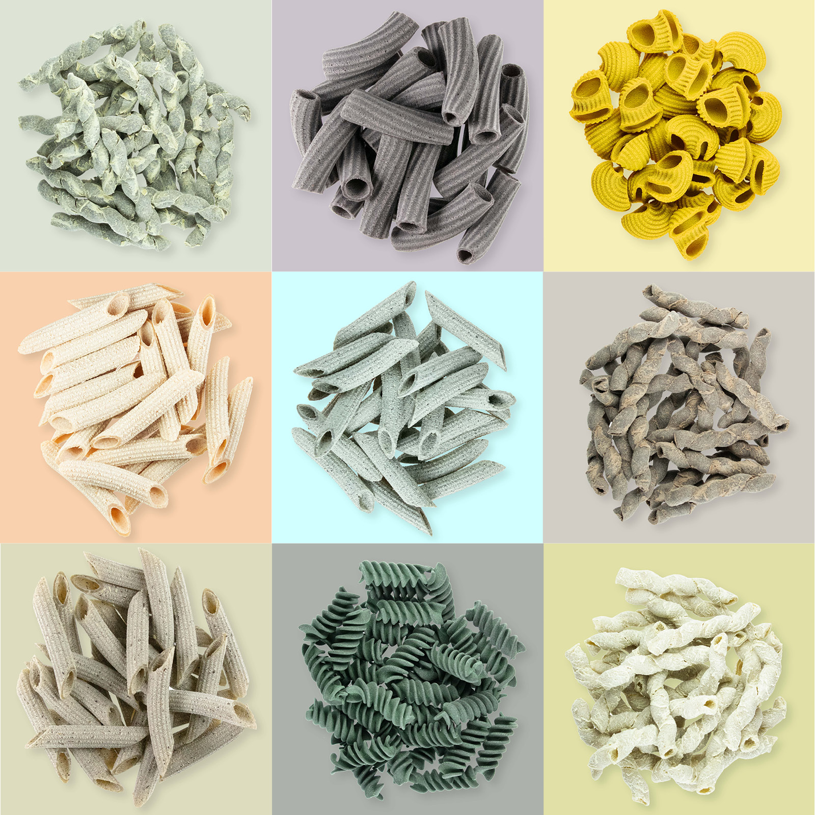 Bio Matcha Busiata - Nudel aus antikem Urgetreide (bronzegezogen) 250g Tüte BIO Nudeln | 9 Superfood Pasta Sorten im Überblick
