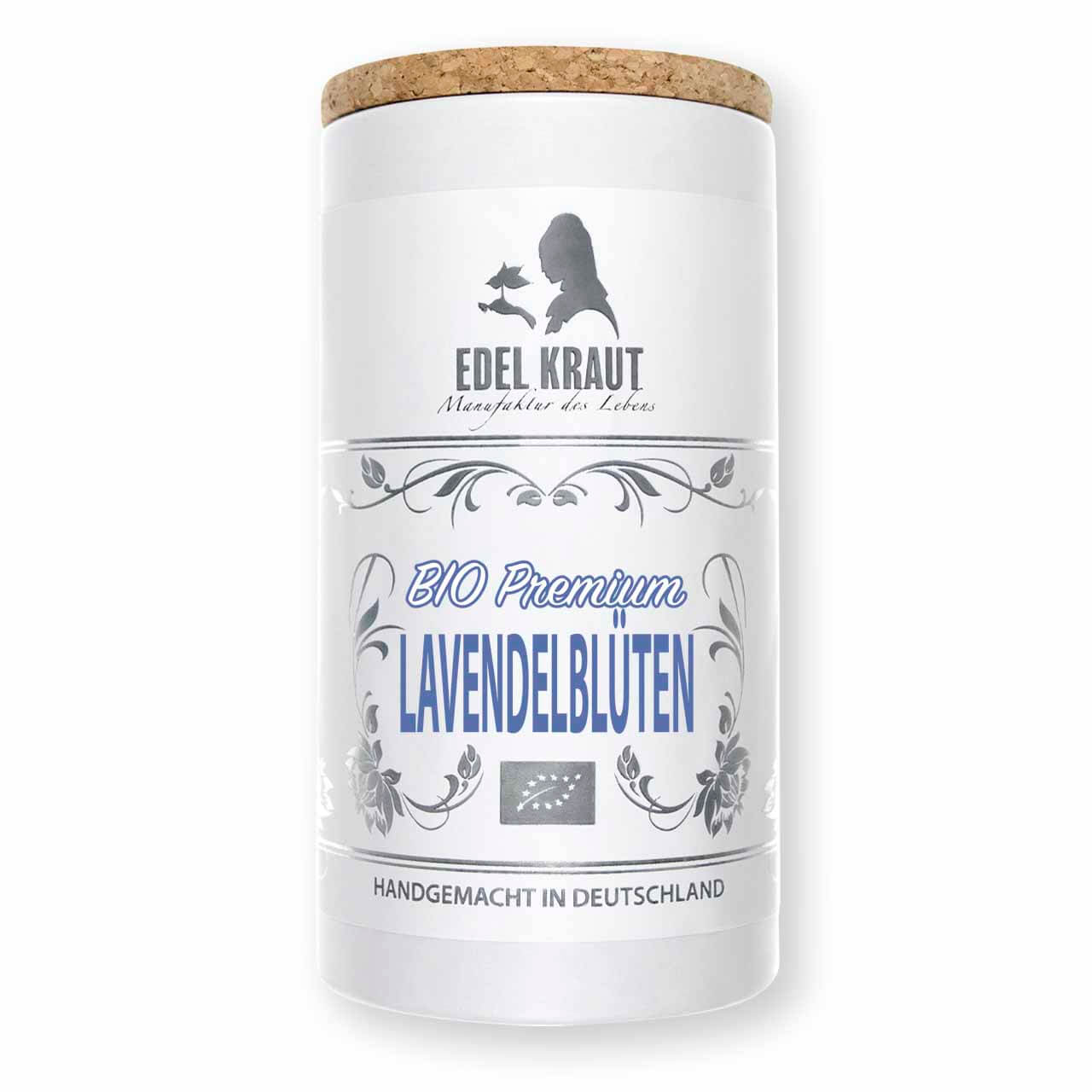 EDEL KRAUT BIO Lavendelblüten in der stilvollen Premium Dose - aromatisch beruhigend für echten Teegenuss.