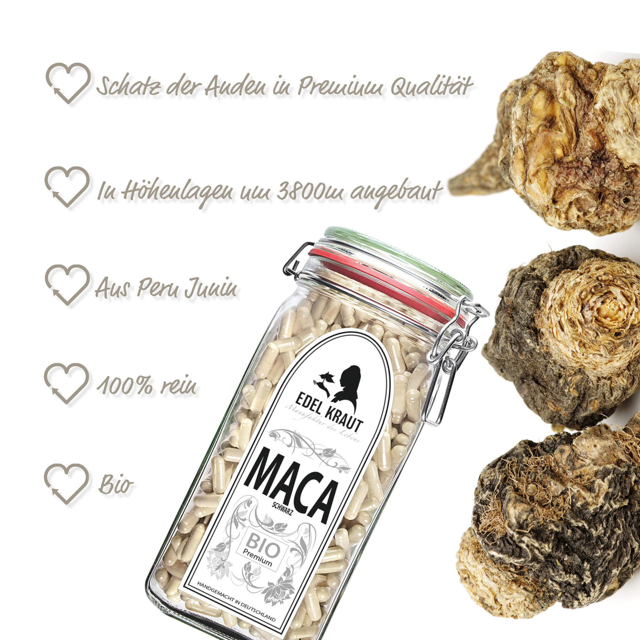 BIO Maca Kapseln - Schwarz | 850 St. bio-maca-kapseln-schwarz