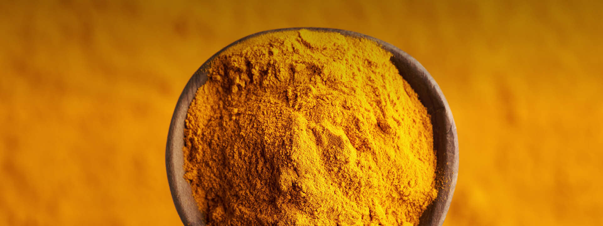 Curcumin - die goldene Farbe von Kurkuma | EDEL KRAUT Kurkuma Pulver in Holzschale - intensiv goldgelbe Farbe durch natürliches Curcumin