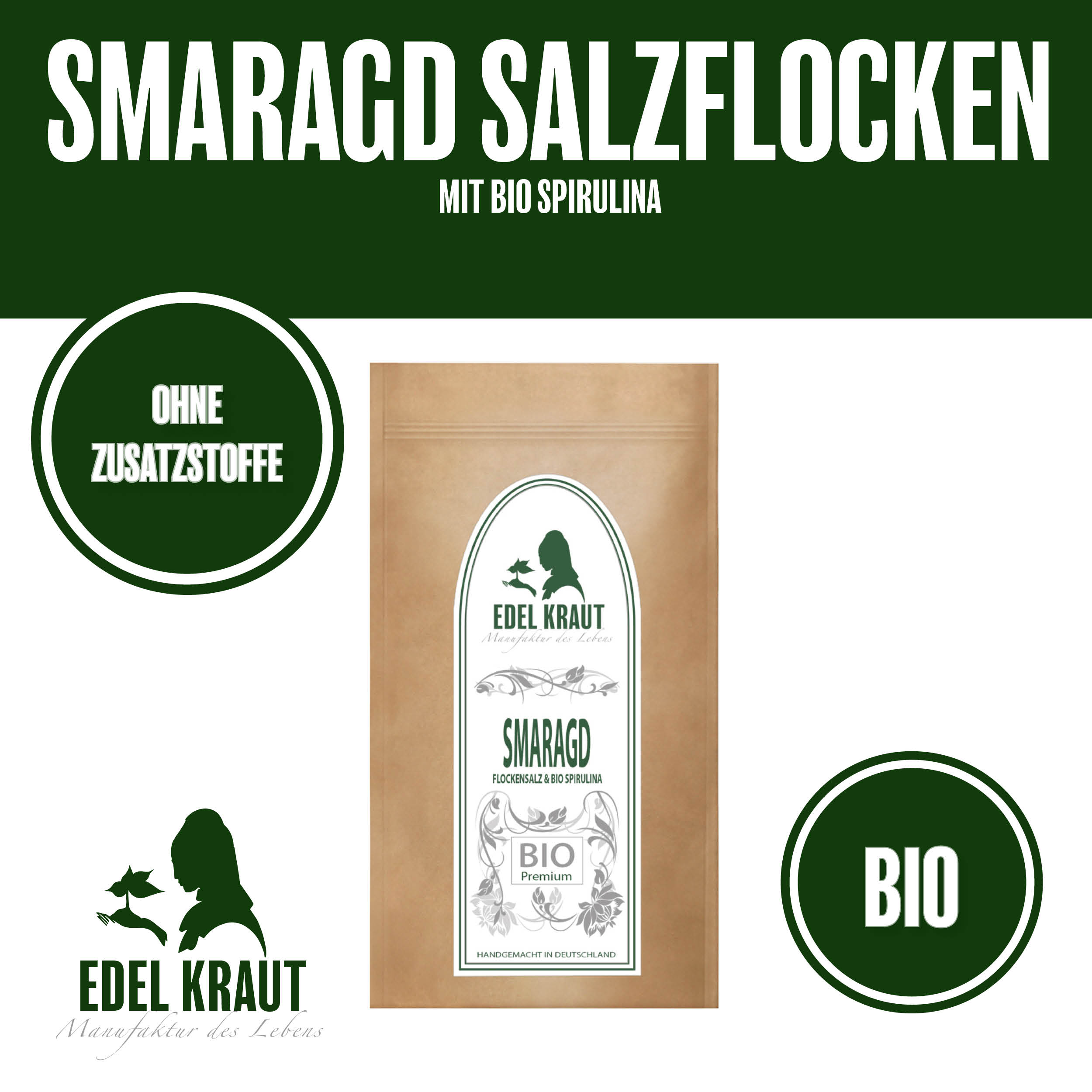 Salzflocken Smaragd - BIO 250g Tüte Salzflocken BIO