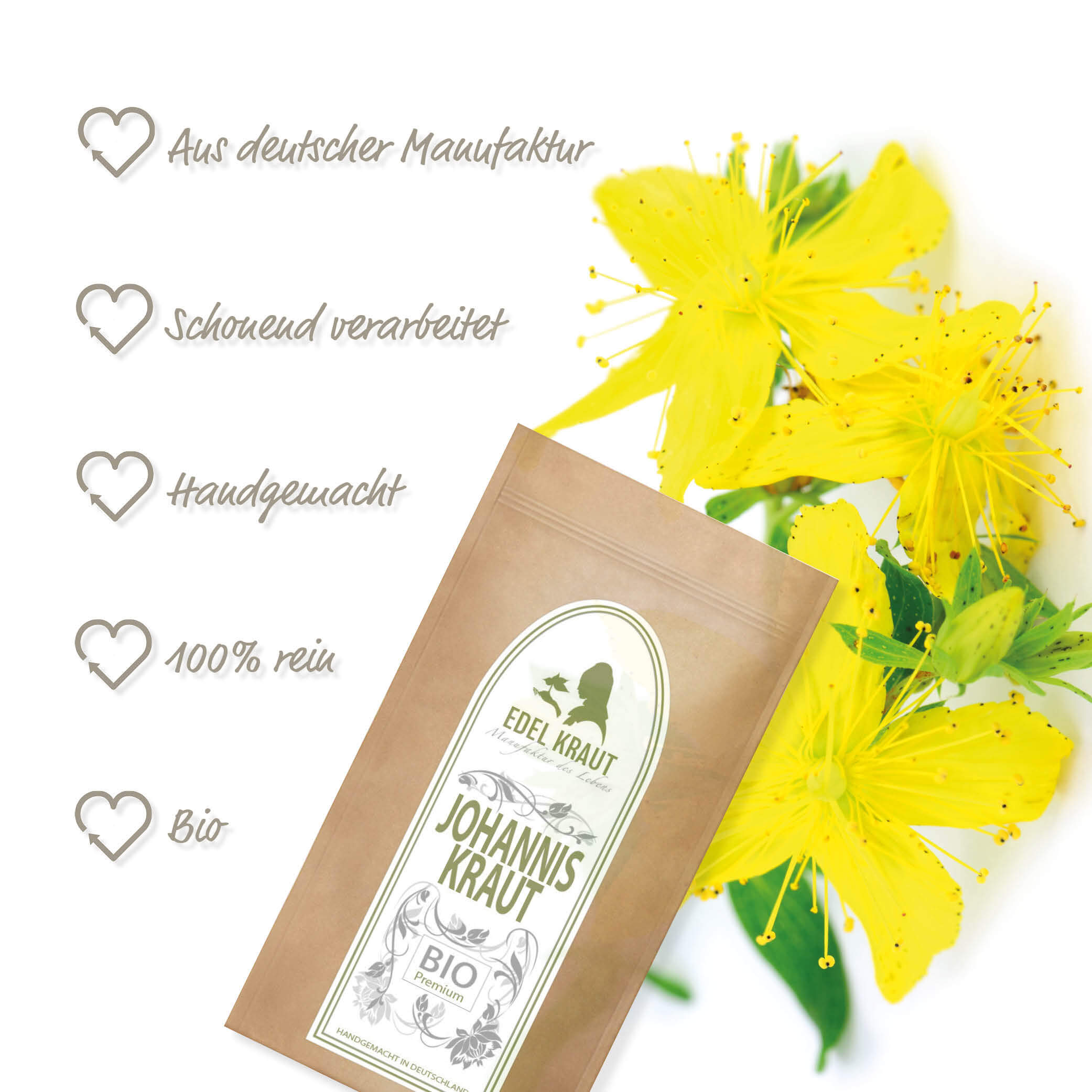 BIO Johanniskraut Tee | Hypericum perforatum 100g Tüte BIO Johanniskraut