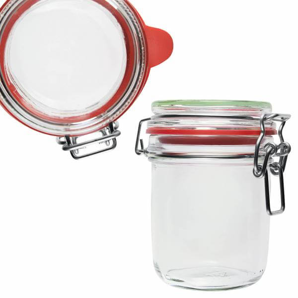 350 ml Premium Einmachglas | Vorratsglas | Drahtbügelglas
